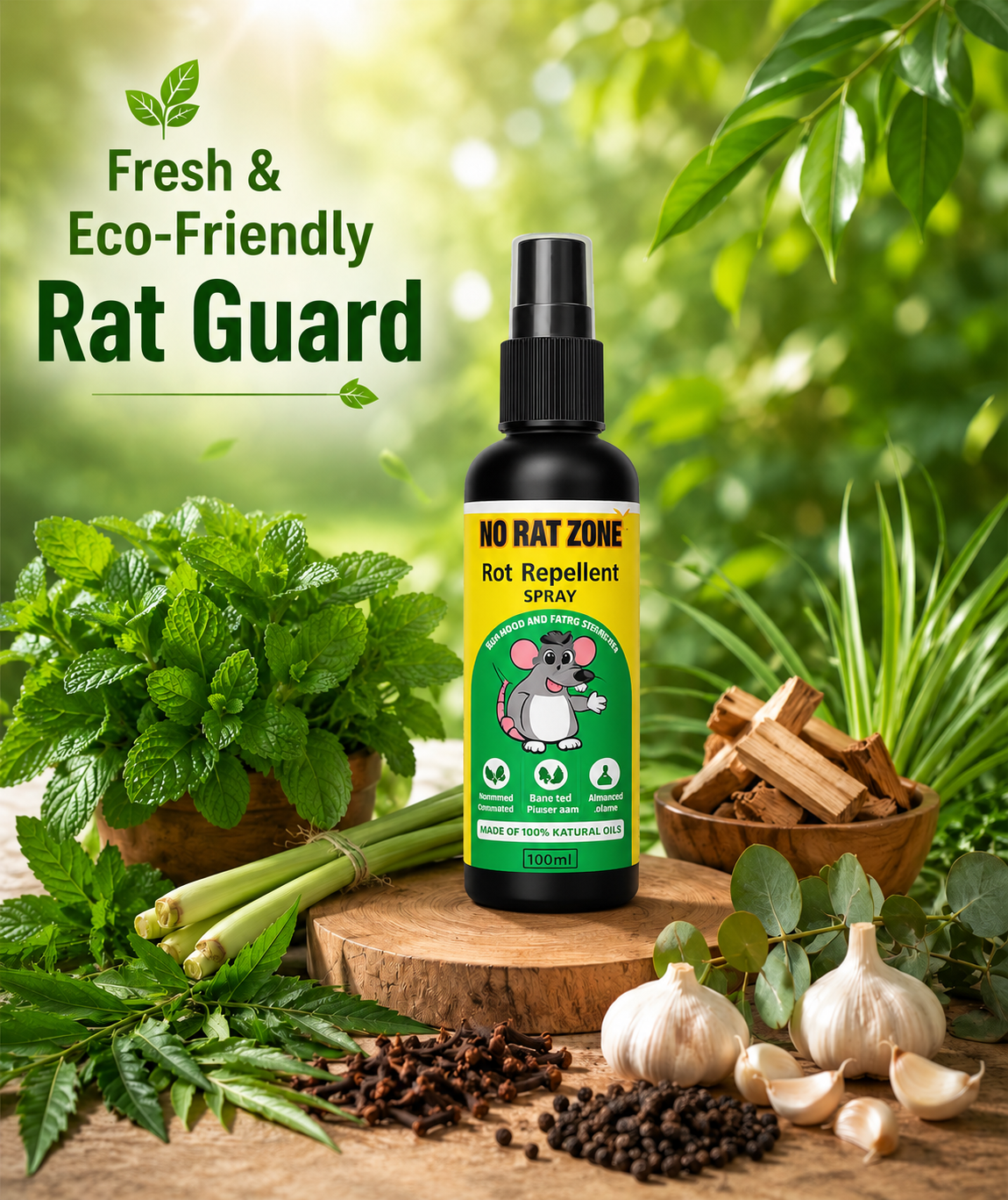 Rat Repellent Spray for Home & Storage | Herbal Rodent Control | Non-Toxic & Safe - Image 3