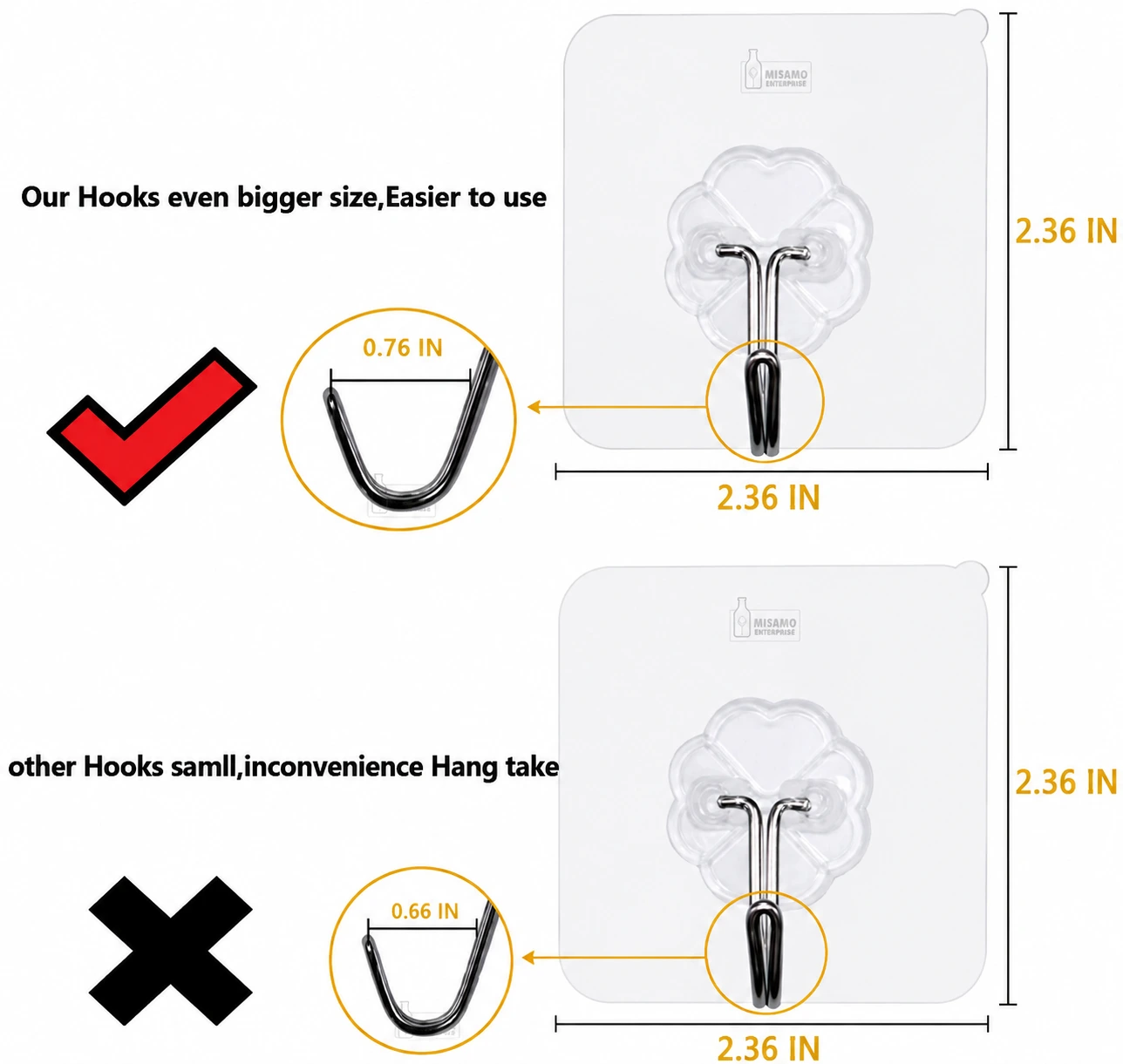 Heavy-Duty Adhesive Wall Hooks Pack Off 2 | Waterproof, Damage-Free Wall Hangers - Image 2