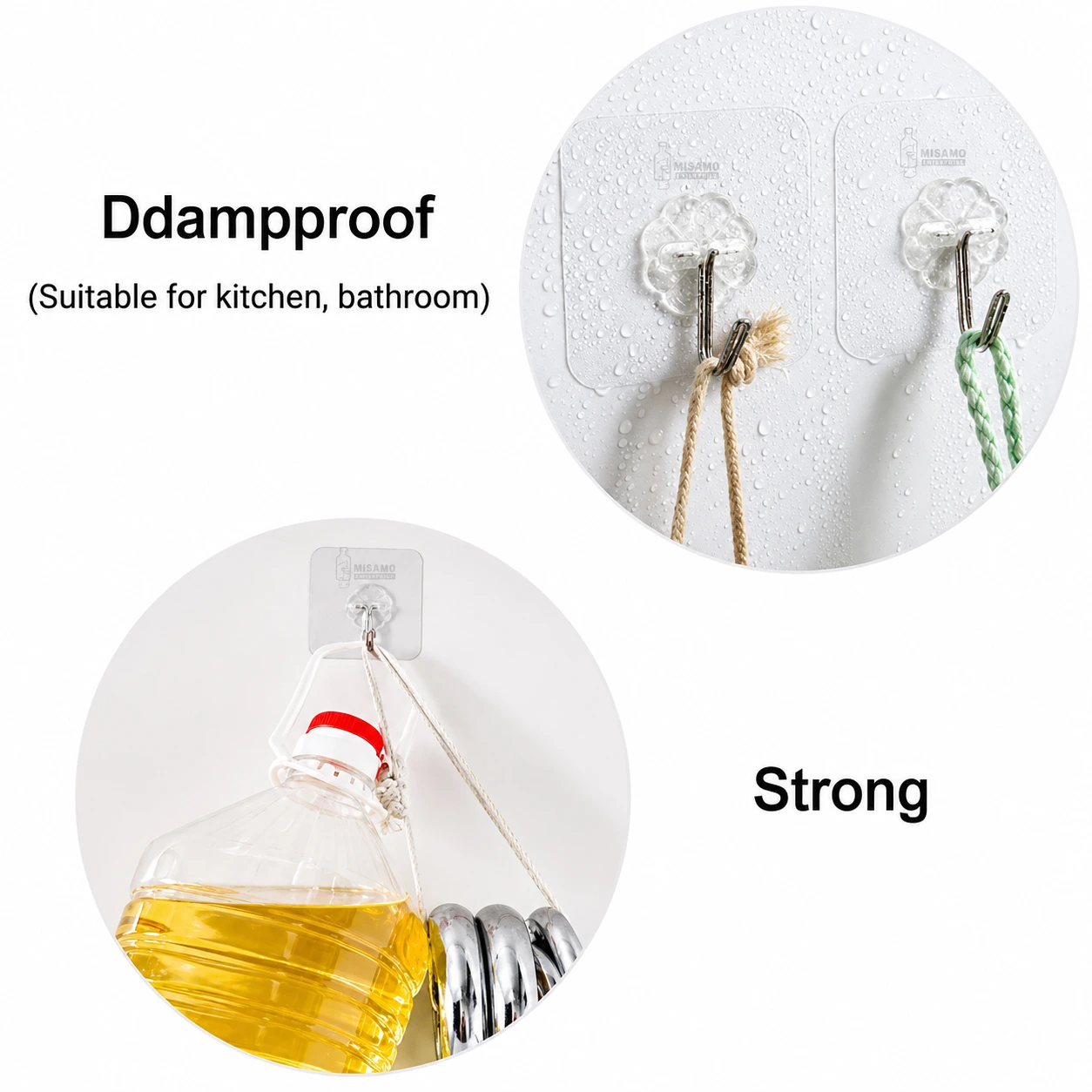 Heavy-Duty Adhesive Wall Hooks Pack Off 2 | Waterproof, Damage-Free Wall Hangers - Image 3