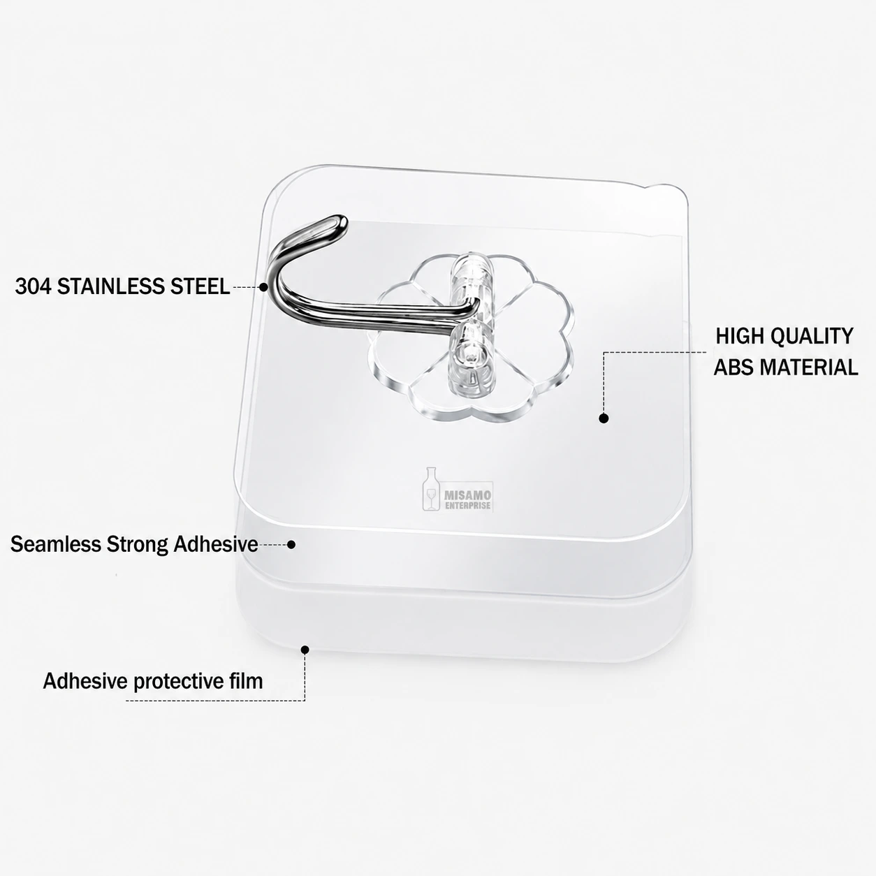 Heavy-Duty Adhesive Wall Hooks Pack Off 2 | Waterproof, Damage-Free Wall Hangers - Image 4