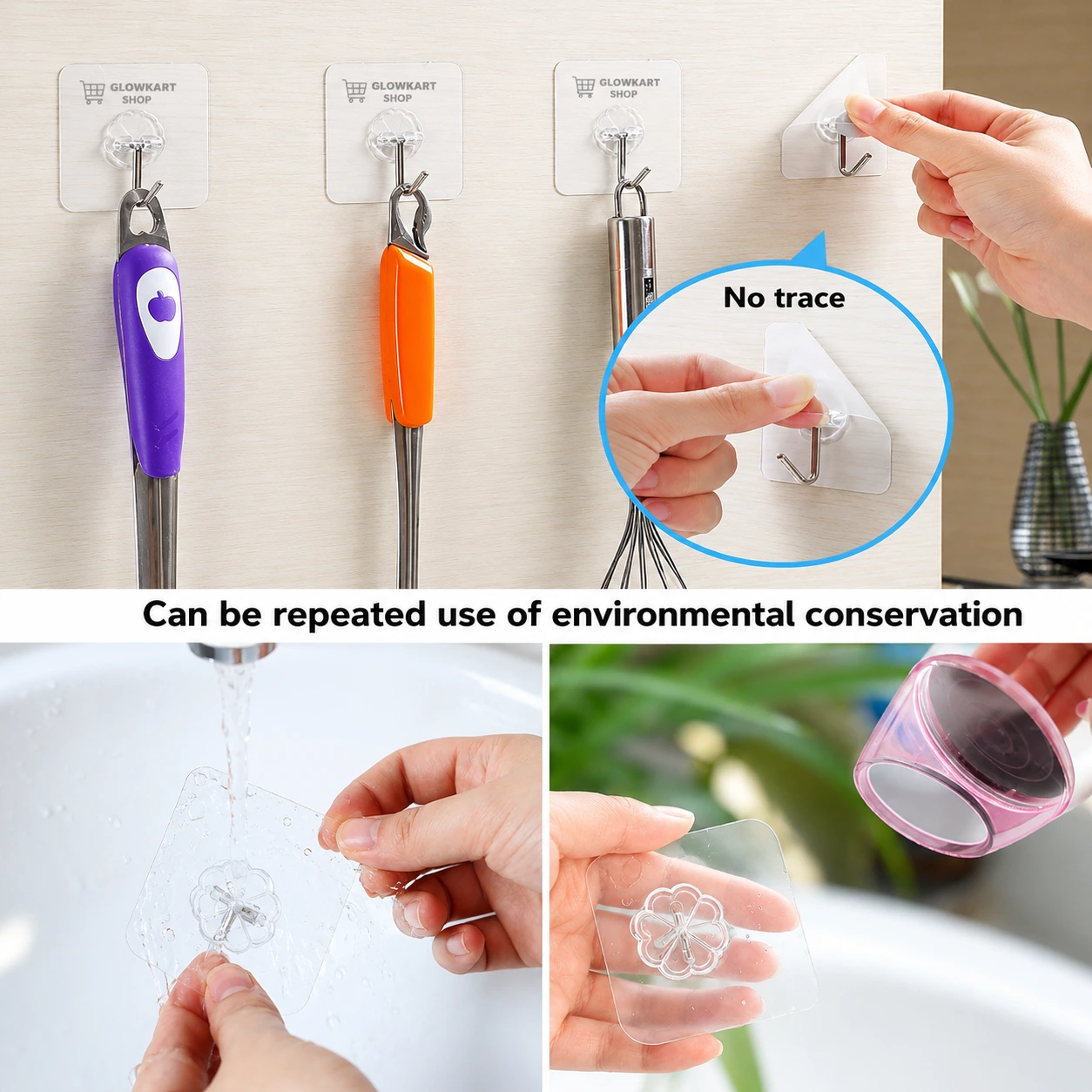 Heavy-Duty Adhesive Wall Hooks Pack Off 2 | Waterproof, Damage-Free Wall Hangers - Image 7